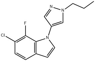 6-Kloro-7-floro-1-(1-propil-1H-pirazol-4-il)-1H-indol CAS No. : 1782070-67-0